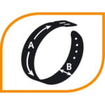 Околувратник за куче, црн, CLUB C 25/70 FERPLAST - Image 2