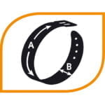 Околувратник за куче, зелен-плав, TWIST CS12/60 FERPLAST - Image 2