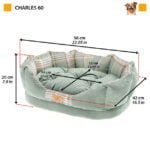 Кревет Кревет за куче, кафеав, CHARLES 60 FERPLAST - Image 2