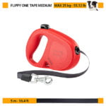 Поводник за куче, црвен М, TAPE FLIPPYONE FERPLAST - Image 2