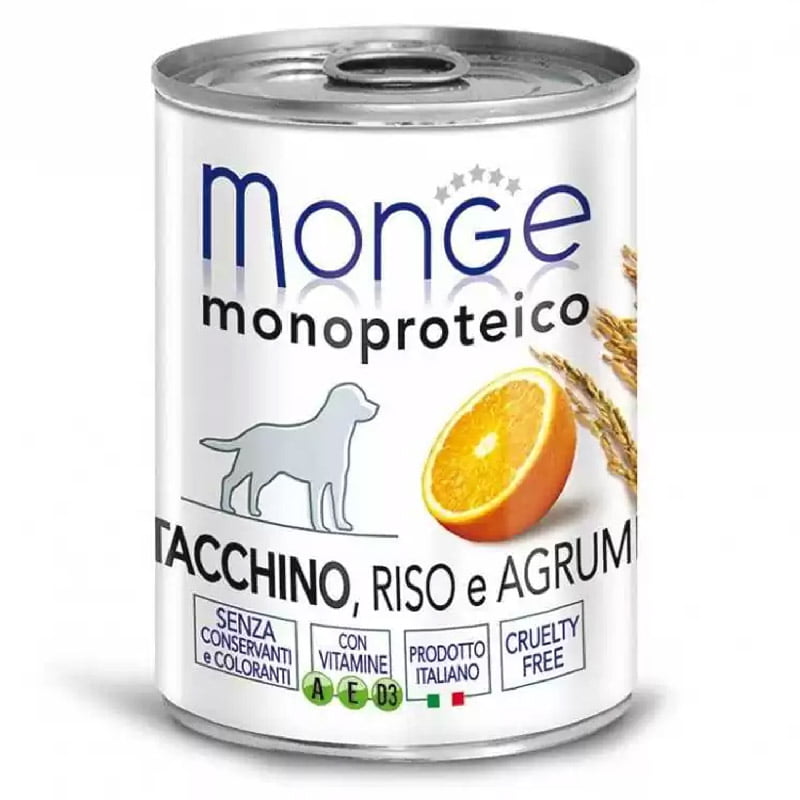 Monge Dog Monoprotein Fruits Canned Dog Pate Rabbit With Apple 400g 24 Pcs 1