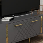 ТВ комода Detas - Anthracite, Gold - Image 3