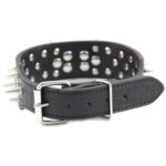 Durable Leather Spiked Studded Dog Collar 2 Wide 25 Spikes 44 Studs