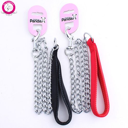 S M L Strong Steel Chain Large Dog Leash Outdoor Walking Training Pet Lead