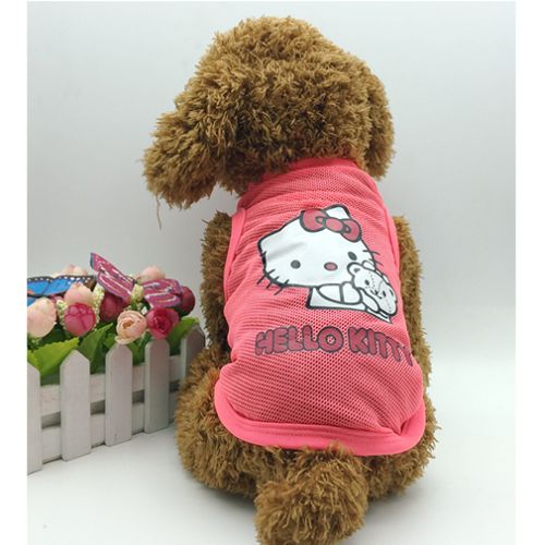 Summer Cute Gray Totoro Dog Vest Cute Mesh Pet T Shirt Lovely Yellow Pink Cat Pet