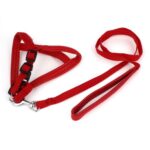 Trigger Hook Rope Lead Adjustable Harness Leash Red For Pet Dog Puppy