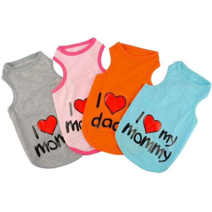 Cute Summer T Shirt Vest Sweetheart Puppy Dog Cat Clothes Pet Apparel