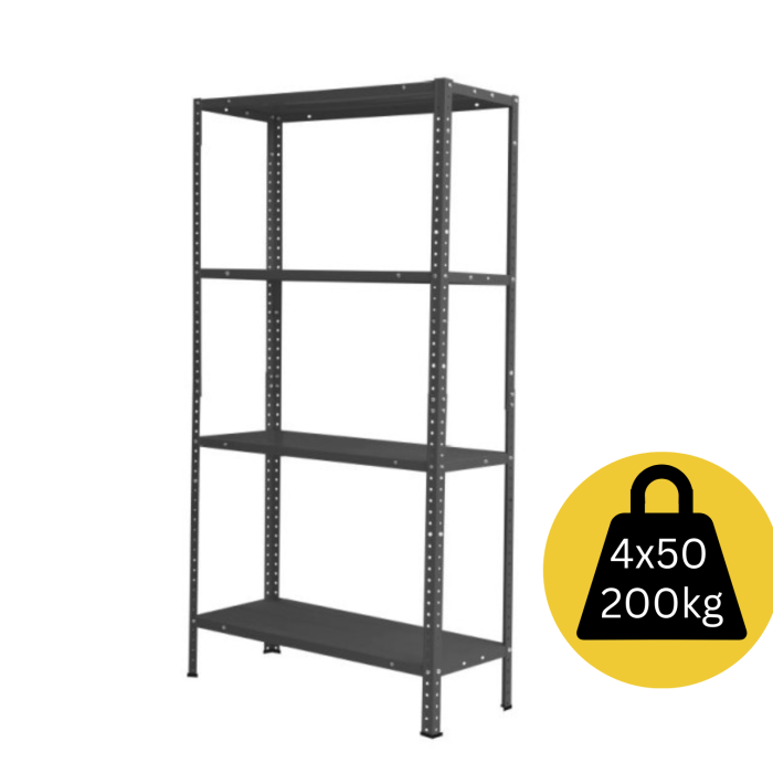 МЕТАЛЕН РАФТ MAX BG3511404 145Х75Х30 4X50KG МЕТАЛ/МЕТАЛ ЦРН